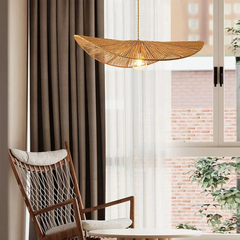Lustre — En paille tissé style japonais pour décoration intérieure