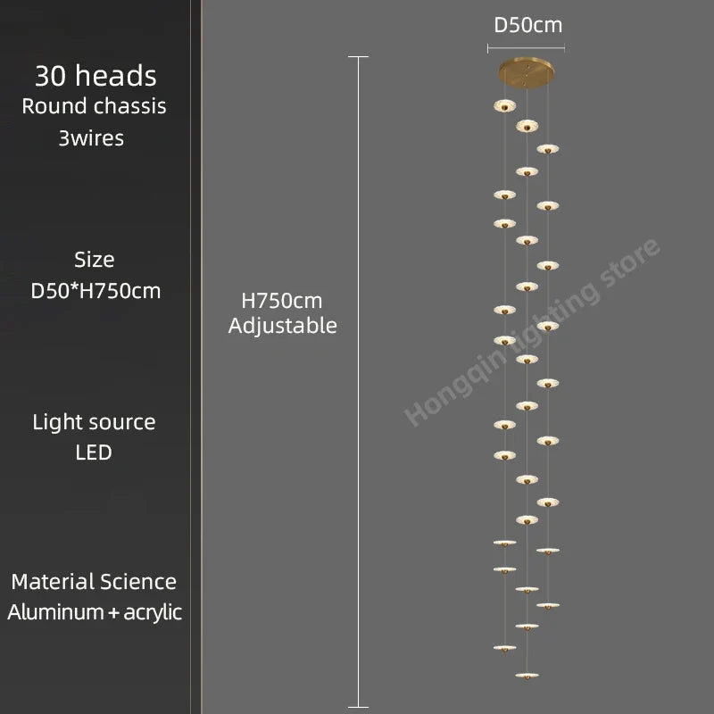 Lustre — Moderne à LED pour éclairage intérieur élégant