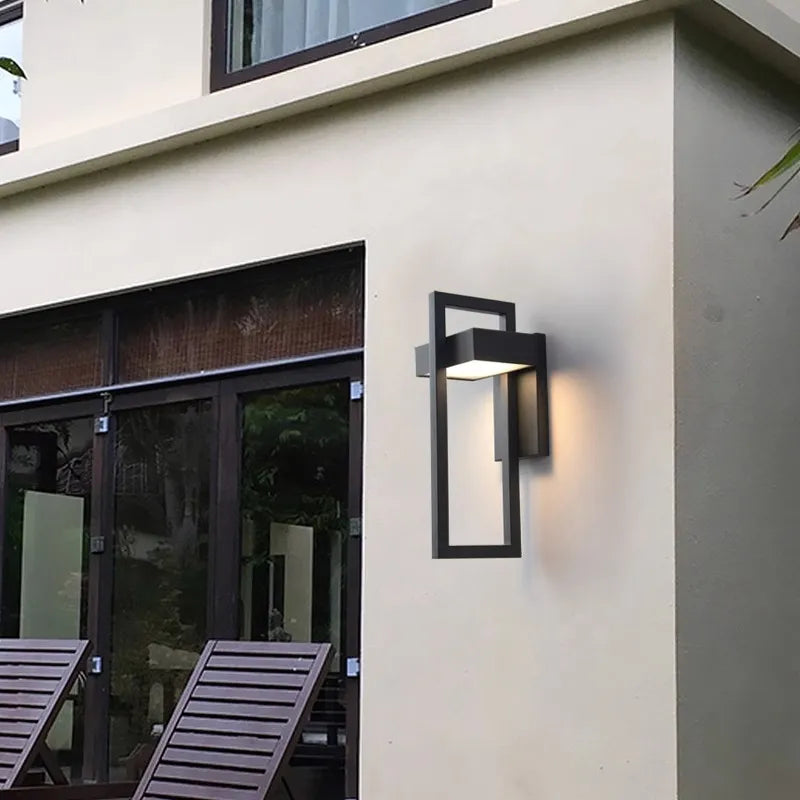Applique murale — Extérieure en métal géométrique IP65 étanche