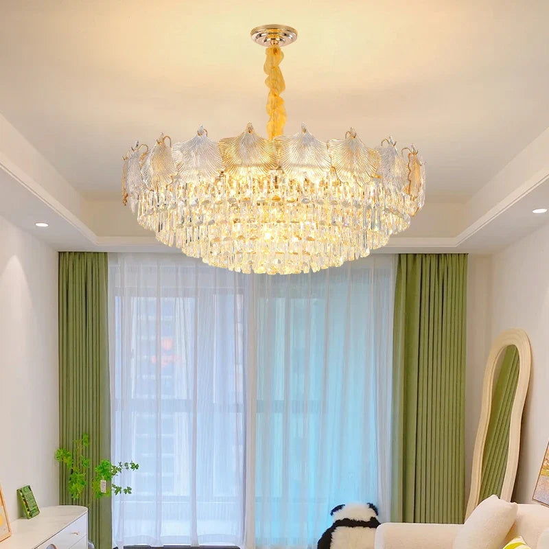 Lustre — En verre cristal design moderne pour intérieur élégant