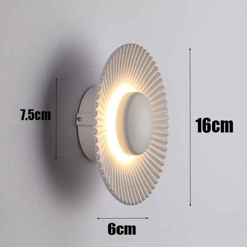 Applique murale led moderne en forme de disque pour décoration intérieure Yuna Voile en Disque - Formes Arrondies & Harmonie Visuelle