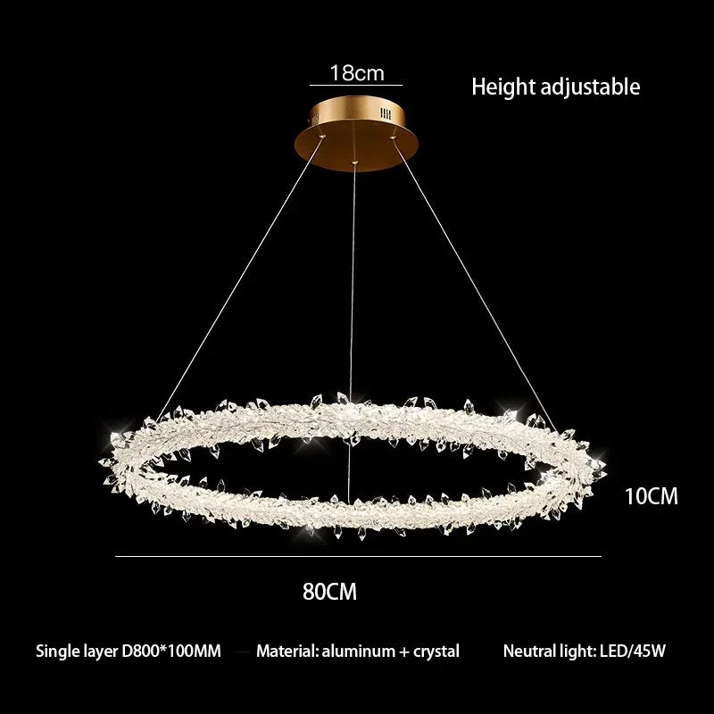 Lustre — Moderne en cristal design pour décoration intérieure élégante
