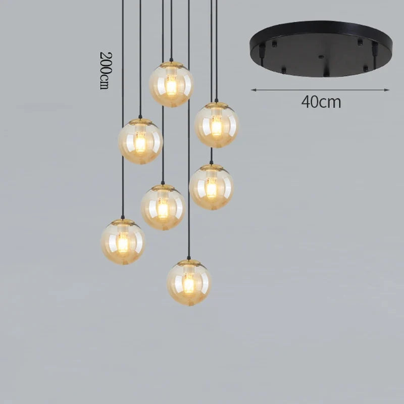 Plafonnier — Nordique décor à la maison salle à manger suspension lumières éclairage intérieur plafonnier suspension lustre lampes pour salon