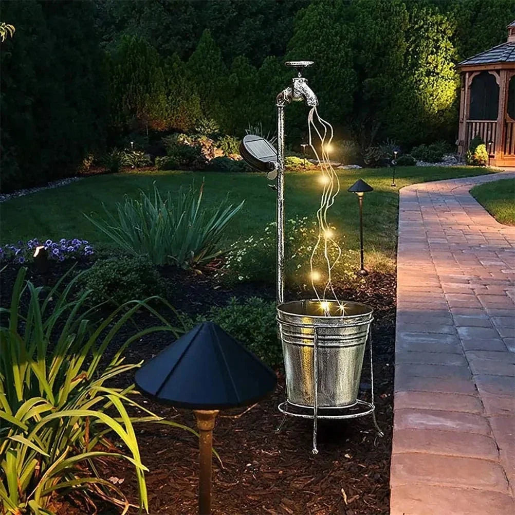 lampes solaires pour robinet d'arrosage décoration jardin extérieur