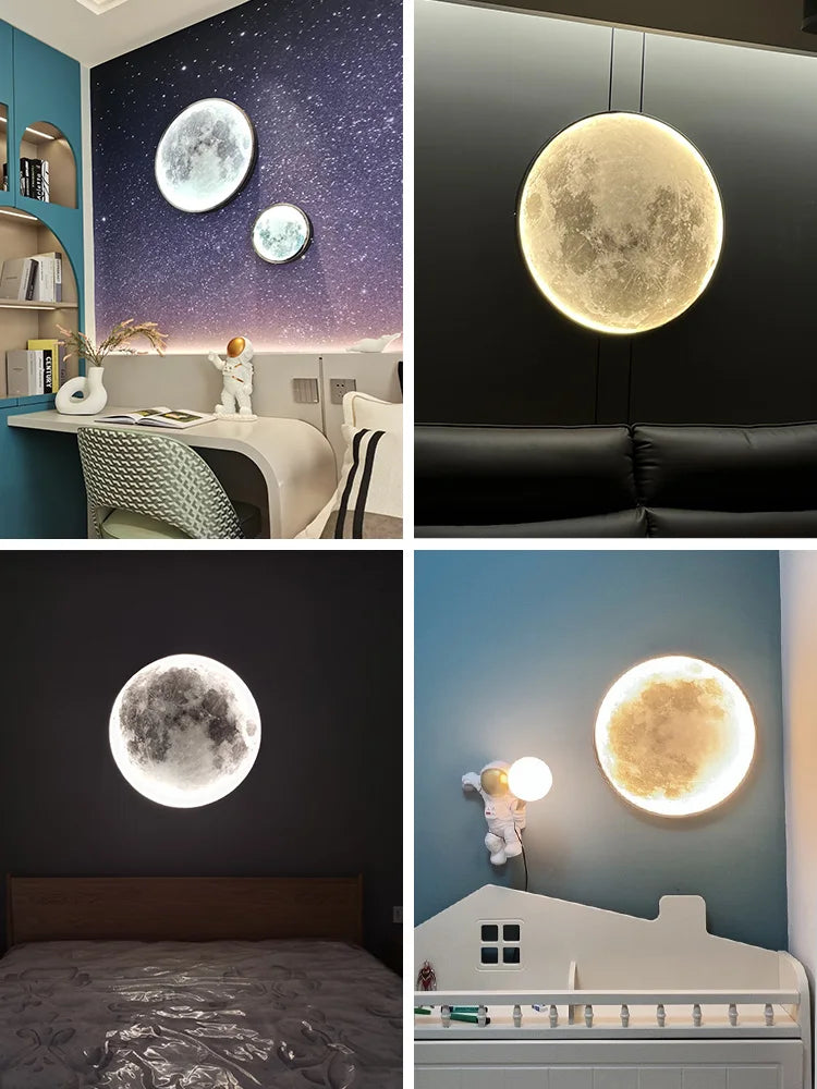 Applique murale — Lune moderne lampe décorative minimaliste à LED