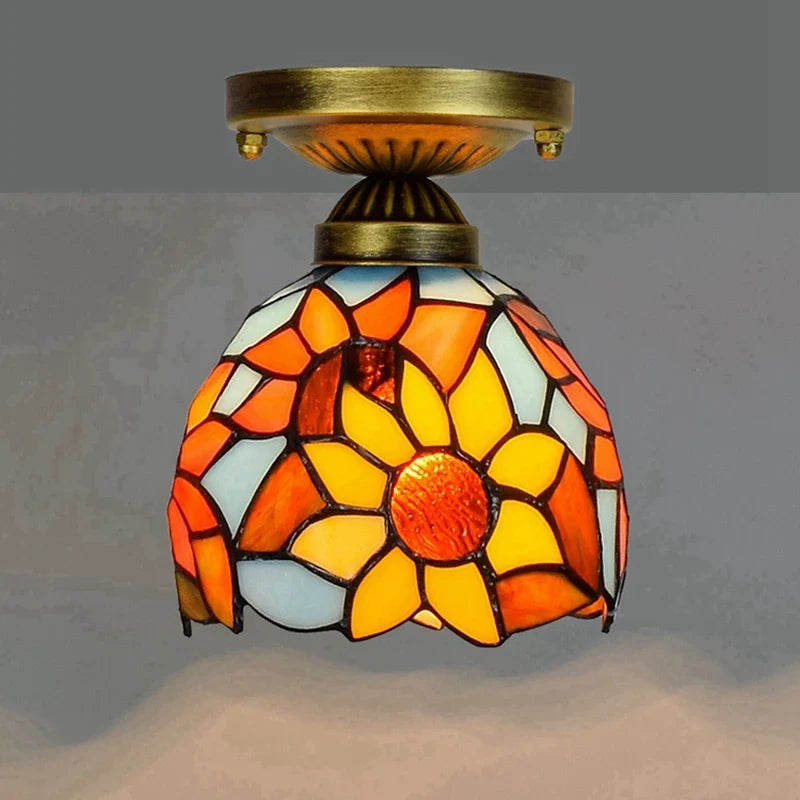 Plafonnier moderne en éclairage led nordique pour balcon et allée Hélène Cantate en Verre - Reflets Délicats & Élégance Visuelle