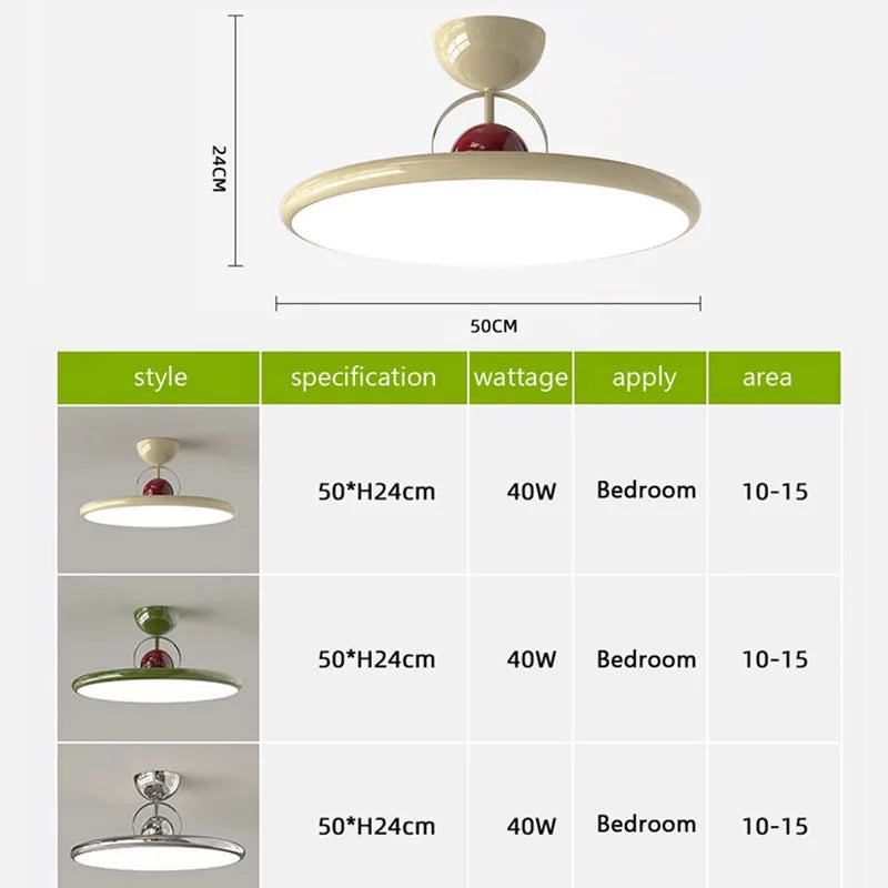 Plafonnier — LED nordique en fer avec soucoupe volante luminaire décoratif d'intérieur