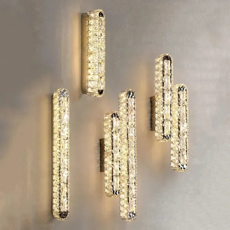 Applique murale — LED ovale en cristal pour décoration intérieure