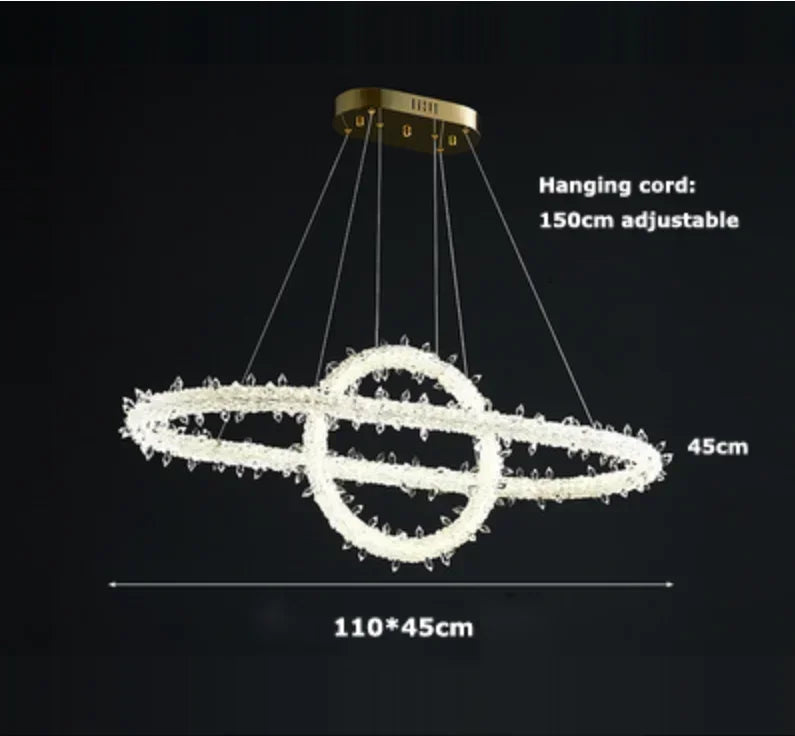 Lustre — Moderne en cristal design pour décoration intérieure élégante