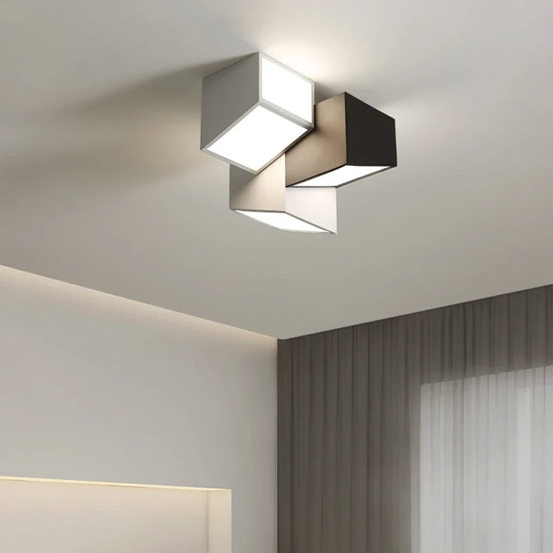 Plafonnier — Géométrique minimaliste moderne simple combinaison lampe d'entrée