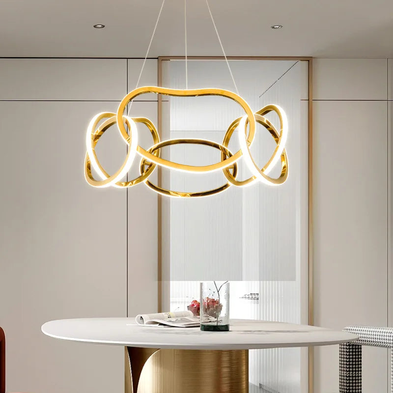 Lustre — Moderne 	 avec lampes LED suspendues en silicone
