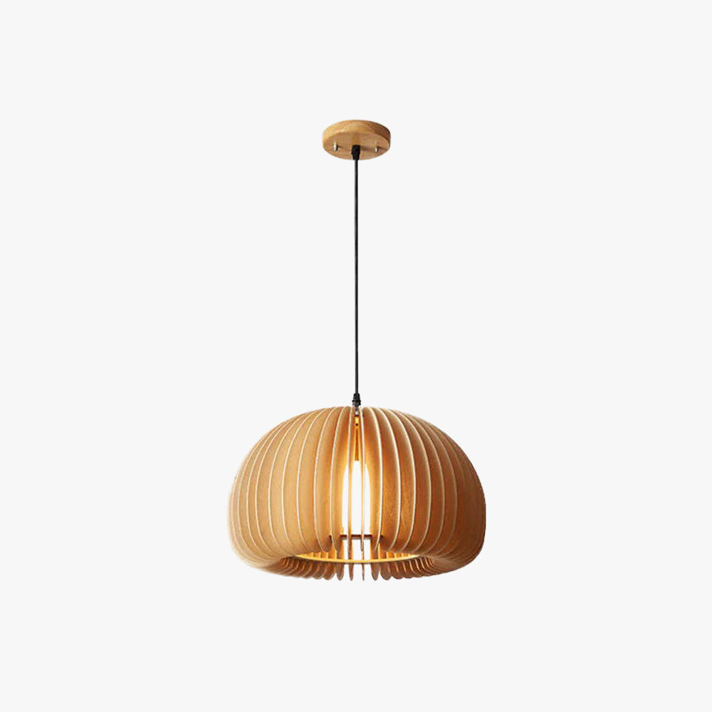 Muto Suspension Citrouille Rustique, Bois/Metal, Bois, Salon - Neutralighting