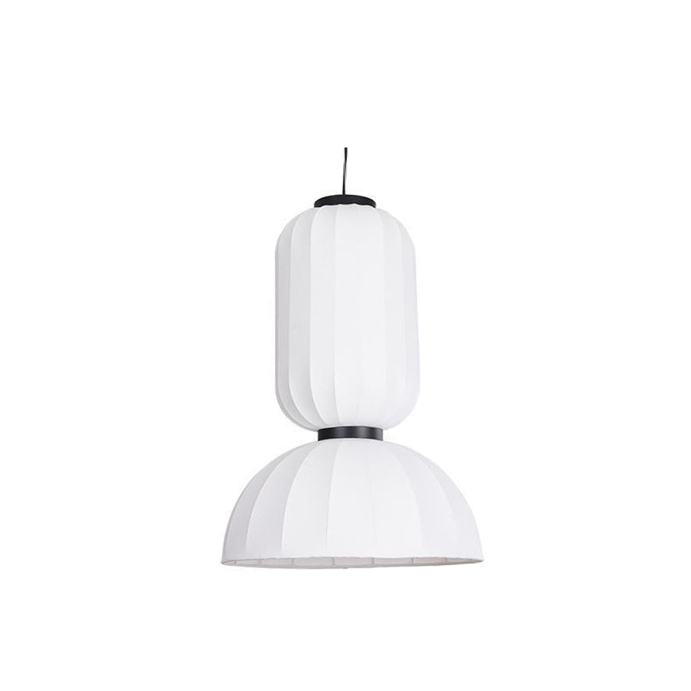Ritta Suspension Vintage, Métal/Soie, Noir/Blanc, Chambre à Coucher - Neutralighting