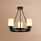 Silva Suspension Bague Rétro, Métal/Verre, Blanc/Noir, Salle à Manger/Salle de Séjour - Neutralighting