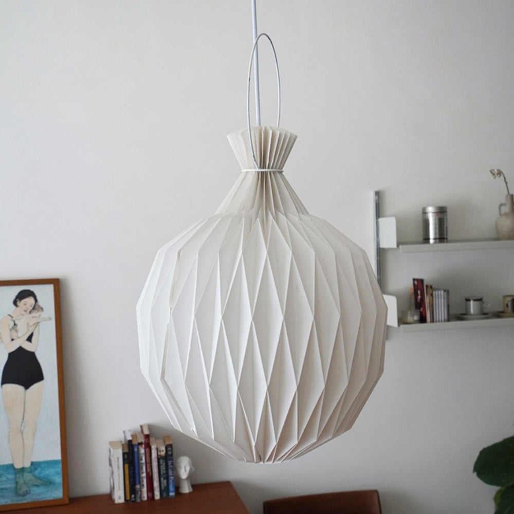 Ritta Suspension Globe Moderne, Metal/Papier, Blanc, Salon - Neutralighting