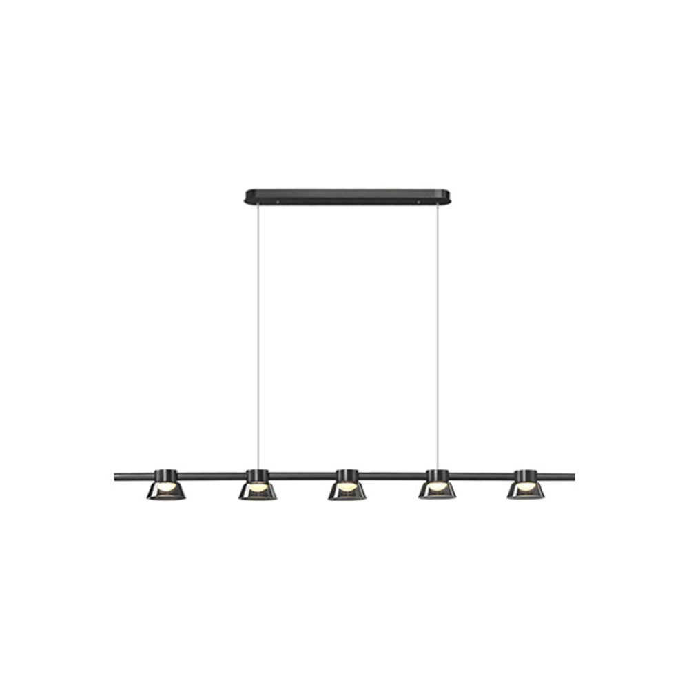 Arisha Suspension Linéaire Urbaine, Métal/Verre, Noir, Cuisine/Bar - Neutralighting