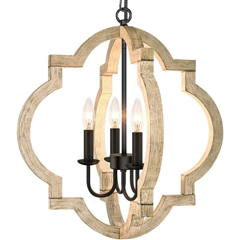 Silva Vintage LED Lustre Métal/Bois Salon/Chambre À Coucher - Neutralighting