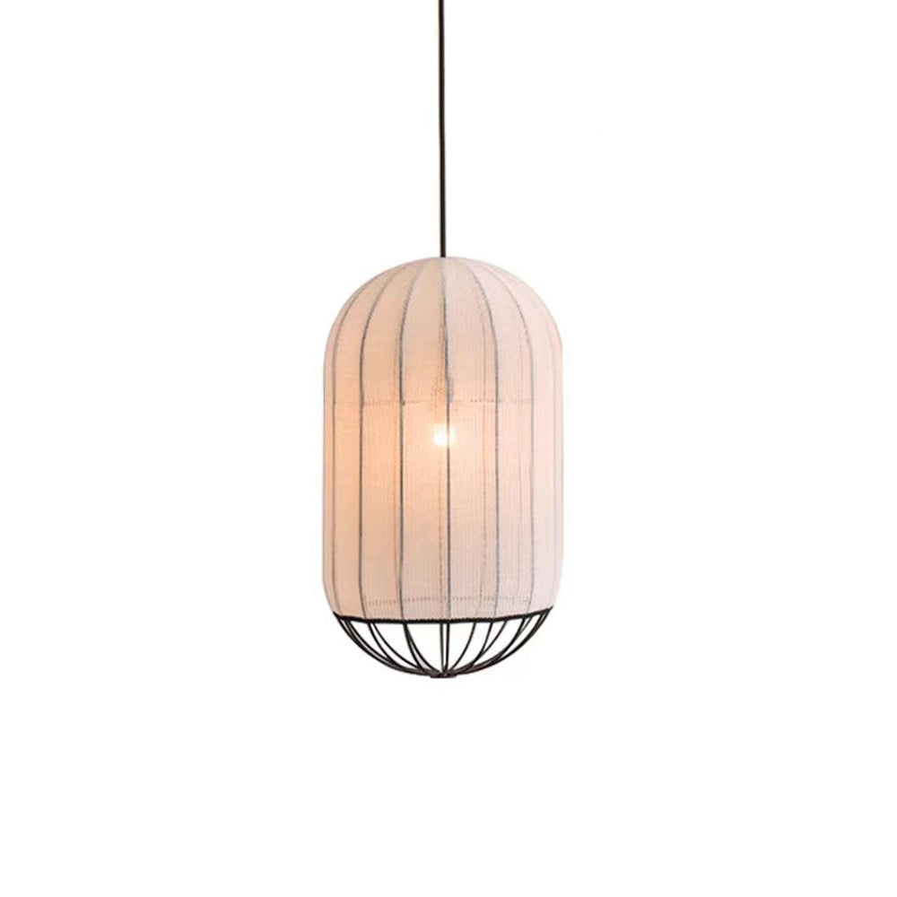 Ritta Suspension Vintage, Métal/Tissu, Blanc/Noir, Salon - Neutralighting