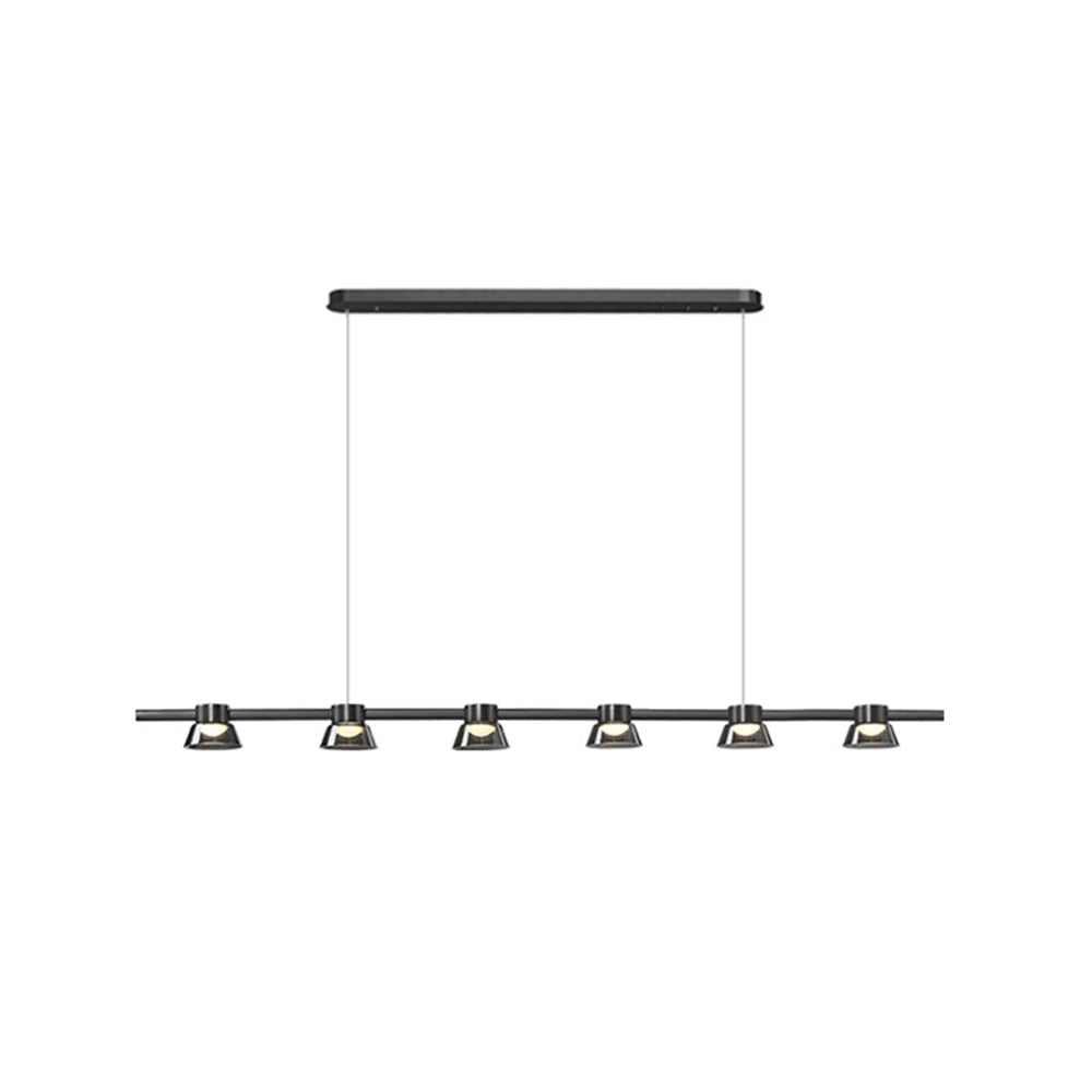 Arisha Suspension Linéaire Urbaine, Métal/Verre, Noir, Cuisine/Bar - Neutralighting