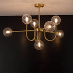Valentina Moderne LED Lustre Or Verre Salle À Manger/Salon/Chambre À Coucher - Neutralighting