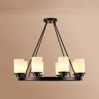 Silva Suspension Bague Rétro, Métal/Verre, Blanc/Noir, Salle à Manger/Salle de Séjour - Neutralighting