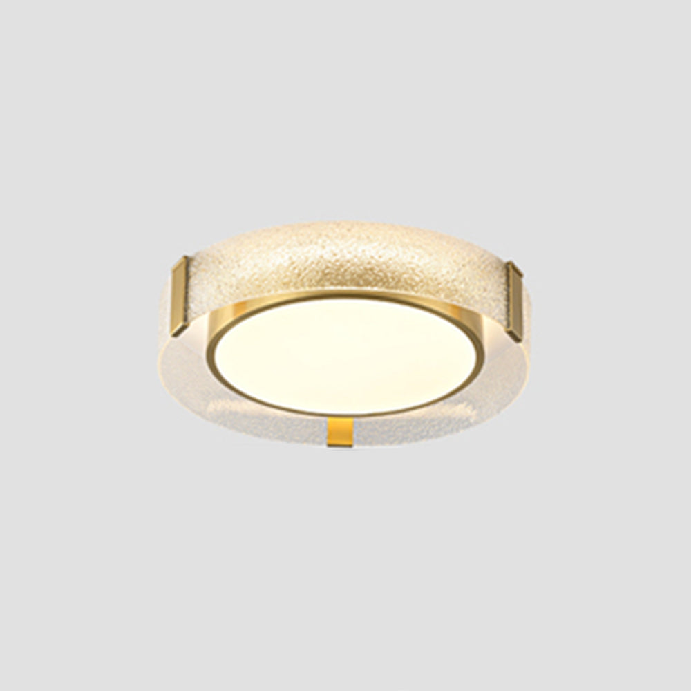 Arisha Plafonnier Rond Moderne, Cuivre/Verre, Doré, Salon - Neutralighting