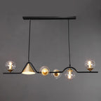 Ray Moderne LED Suspension Noir/Or Verre Salon/Chambre à Coucher - Neutralighting