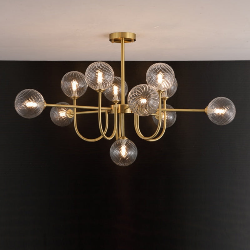Valentina Moderne LED Lustre Or Verre Salle À Manger/Salon/Chambre À Coucher - Neutralighting