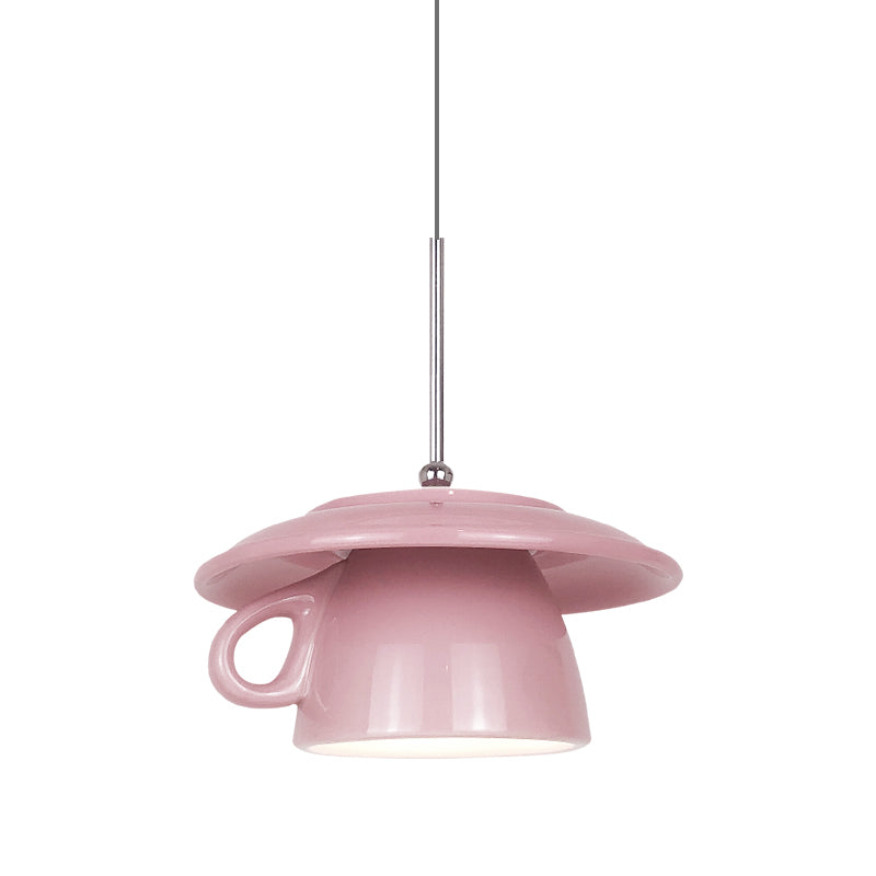 Valentina Moderne Coloré Tasse Céramique LED Suspension Chambre à Coucher - Neutralighting
