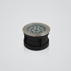 Ray Spot de Bassin Cylindre Moderne, Métal/Verre, Noir, Cour - Neutralighting
