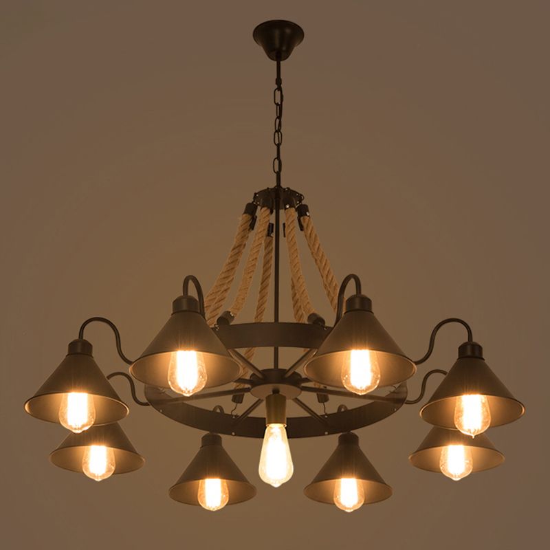 Silva Suspension Dôme Industriel, Métal/Verre, Noir/Blanc, Salon - Neutralighting