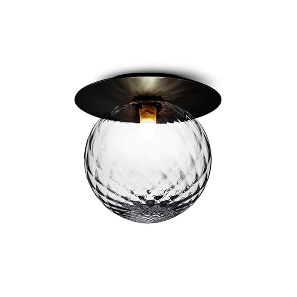 Melo Applique Murale Globe Moderne Design LED Métal Verre Noir/Or Salle de Bain - Neutralighting