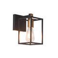 Silva Applique Murale à Miroir Carré Design LED Vintage Métal Noir Salle de Bain - Neutralighting