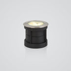Ray Spot de Bassin Cylindre Moderne, Métal/Verre, Noir, Cour - Neutralighting