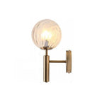 Valentina Applique Murale LED Boule Simple Moderne Métal/Verre Noir/Or Couloir/Chambre/Salon - Neutralighting