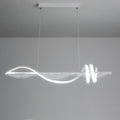 Arisha Style Géométrique Contemporain Linéaire Métal Suspension Blanc/Noir - Neutralighting
