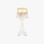 Kristy Lamp de Table Cylindre Moderne, Arcylique, Noir/Transparent, Salon - Neutralighting