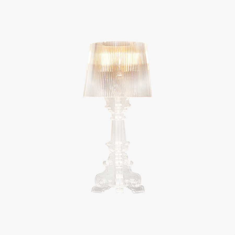 Kristy Lamp de Table Cylindre Moderne, Arcylique, Noir/Transparent, Salon - Neutralighting