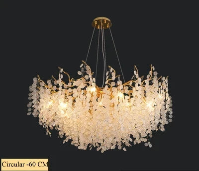 Lustre — Vintage en verre craquelé pour décoration intérieure à LED