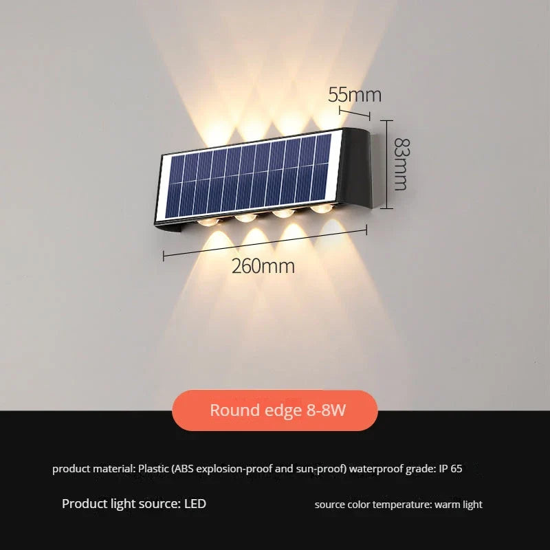 Applique murale — Solaire LED moderne étanche pour extérieur jardin cour rue