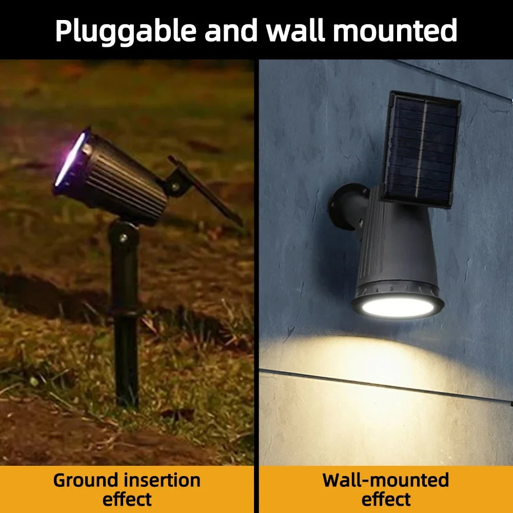 Spot solaire LED RVB à luminosité réglable pour jardin, IP65 – Chromélie