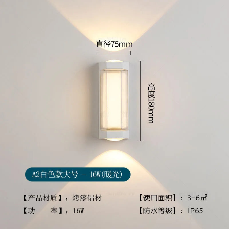 Applique murale — Moderne LED extérieure étanche pour jardin et couloir