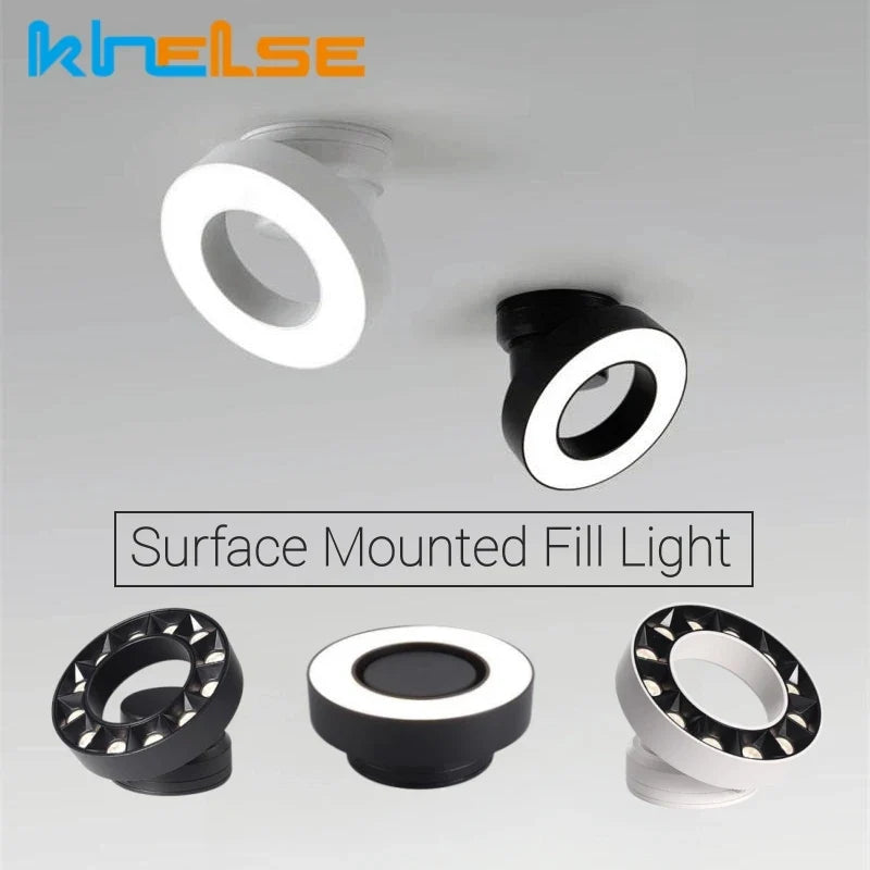 Plafonnier spot anneau led anti-éblouissement monté sur surface pliable Nora Tempo en Anneau - Une Silhouette Tout en Rondeur