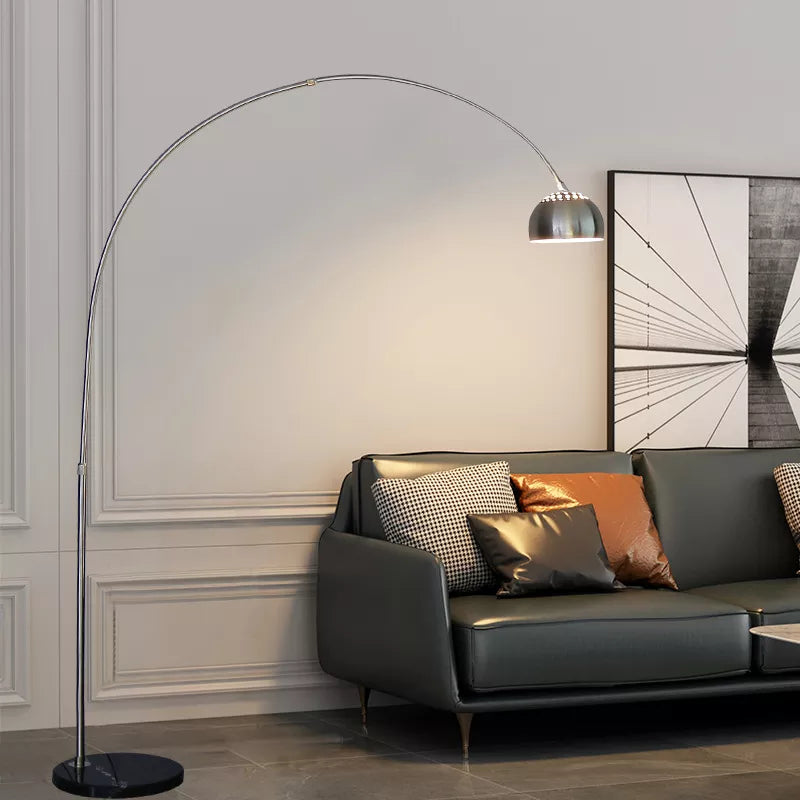 Lampadaire arc en métal LED décoration galvanoplastie – Séliane Épure