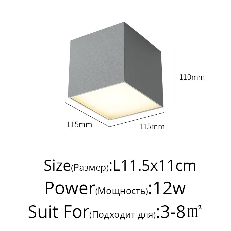 Plafonnier — LED créatifs en acrylique blanc et noir