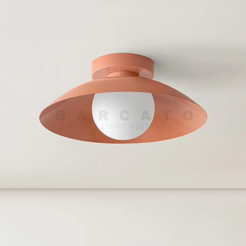 Abat-jour — Nordiques chambre d'enfants abat-jour en métal coloré 110V 220V Beige rouge G9 lampe moderne pour couloir allée intérieur créatif