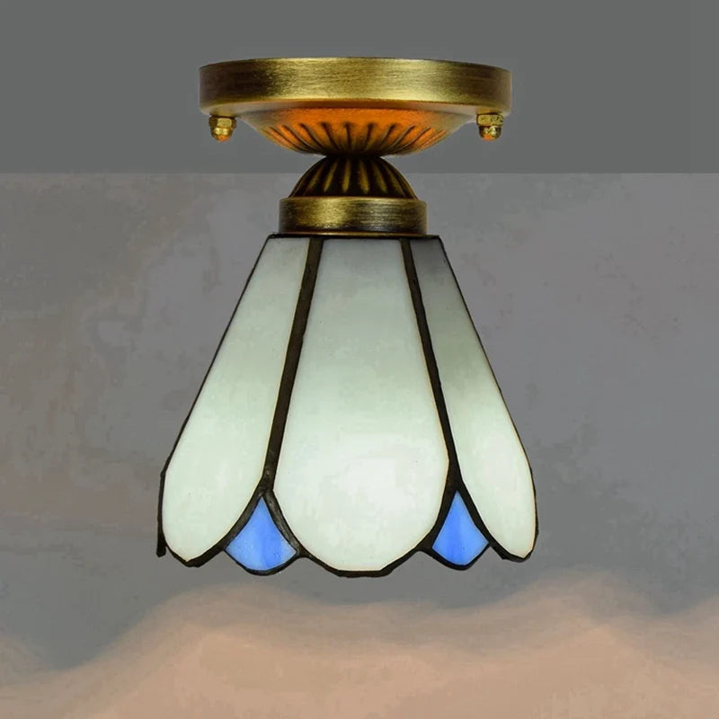 Plafonnier moderne en éclairage led nordique pour balcon et allée Hélène Cantate en Verre - Reflets Délicats & Élégance Visuelle