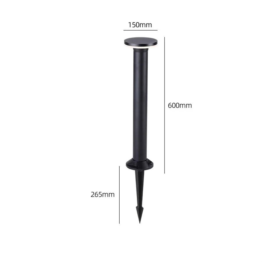 Borne lumineuse extérieure carrée en aluminium, forme champignon, IP54 – Carrélie