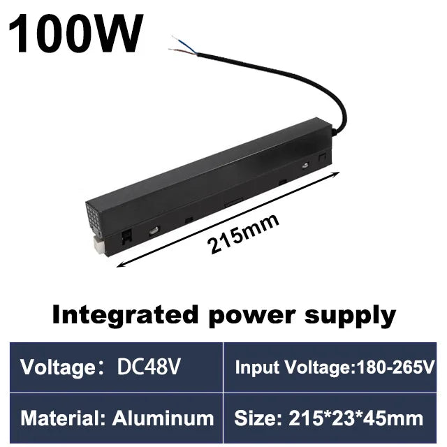 Luminaire — Rail d éclairage magnétique moderne pour intérieur en aluminium