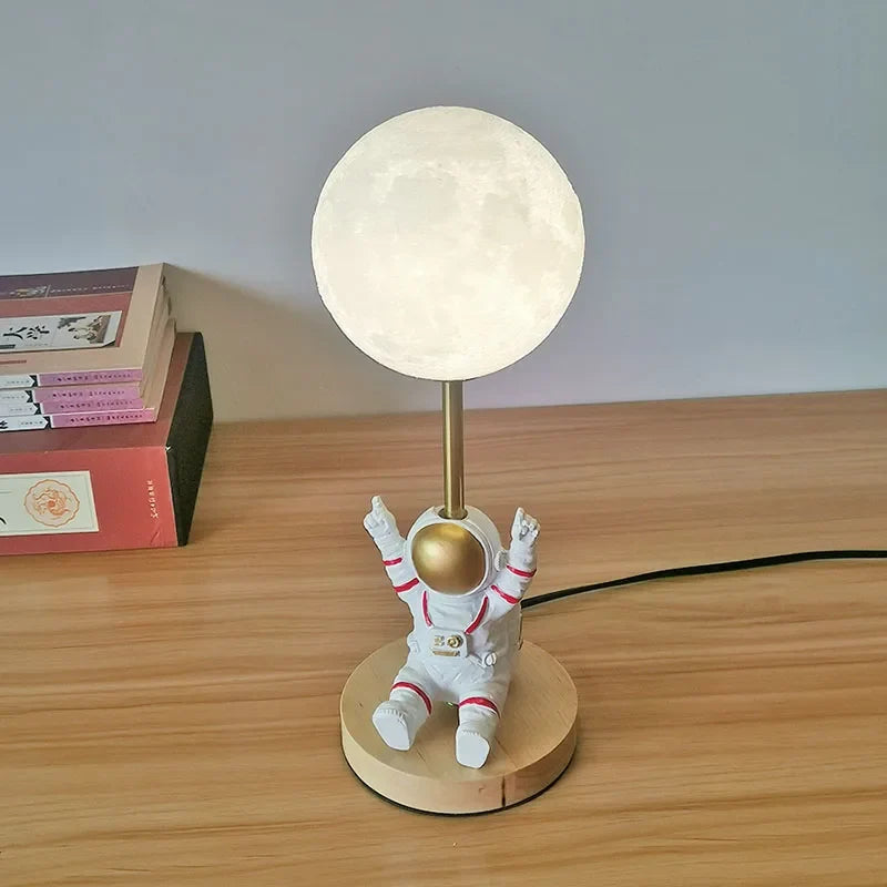 Lampe à poser — Creative 3D lune lampe de Table technologie mode atmosphère lampe chambre d'enfants étudiant lampe chambre étude lampe décorative